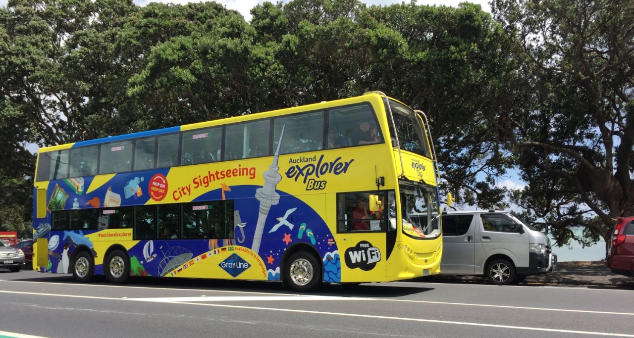 Auckland Explorer Bus on Tamaki Drive