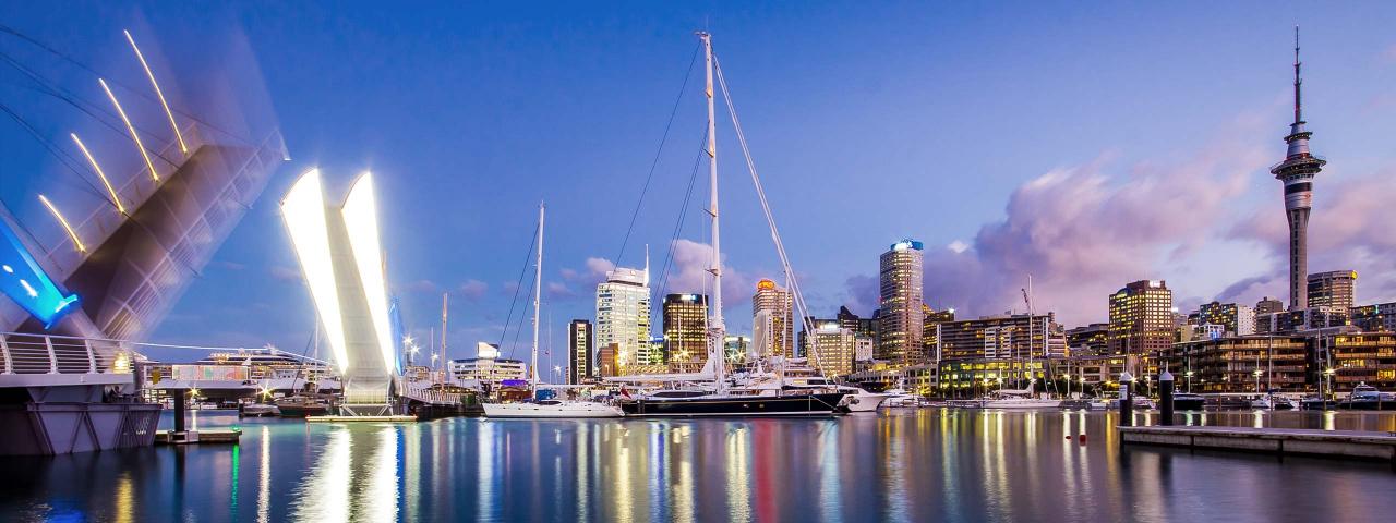 Auckland cityscape at night (credit: Luke Thurlby)