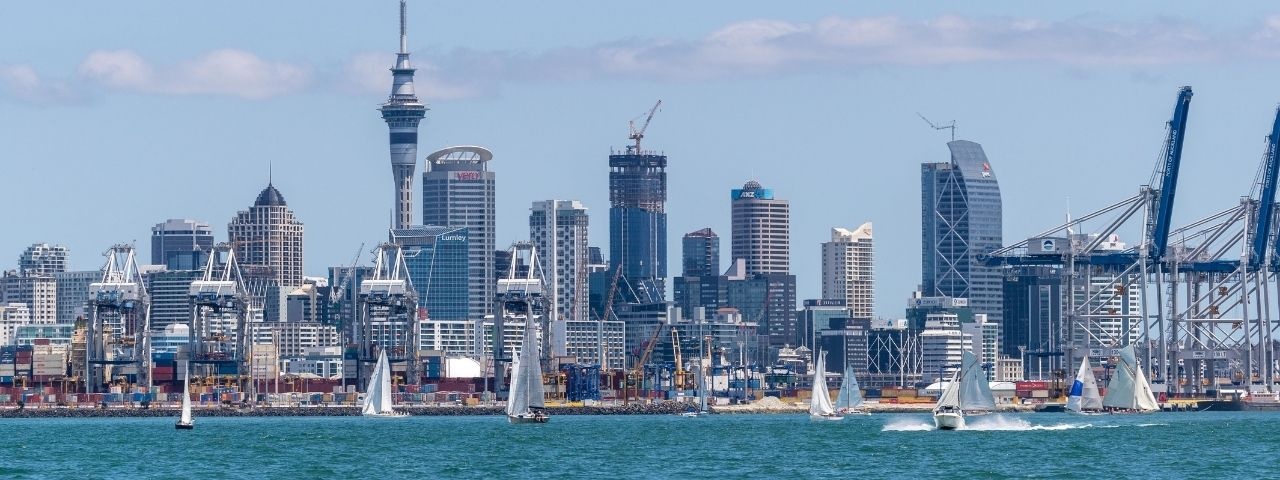 Aerial view of Auckland