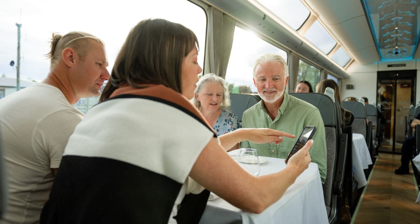 Family on the Great Journeys NZ using the newly launched app