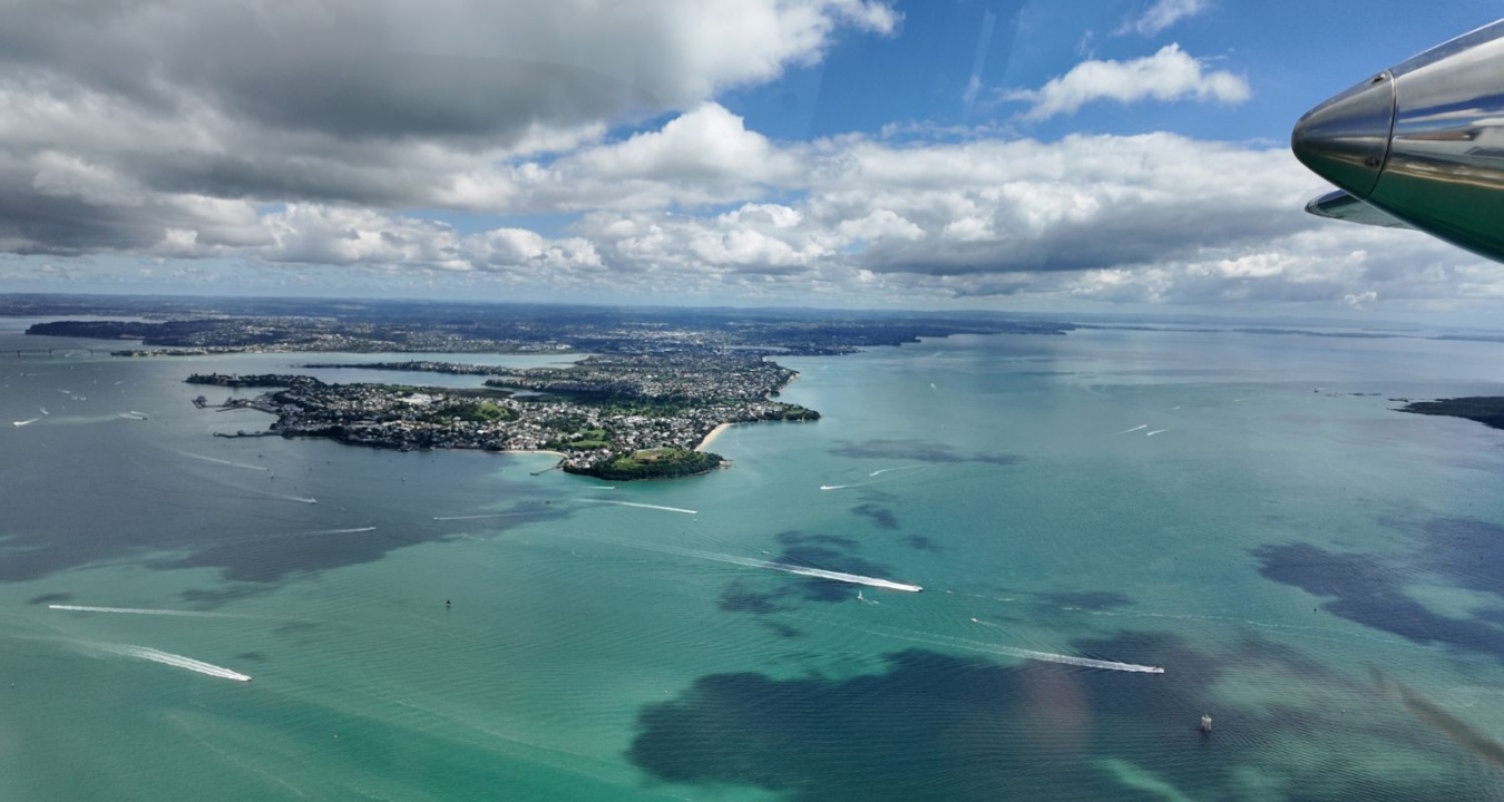 Scenic flight over Hauraki Gulf and islands