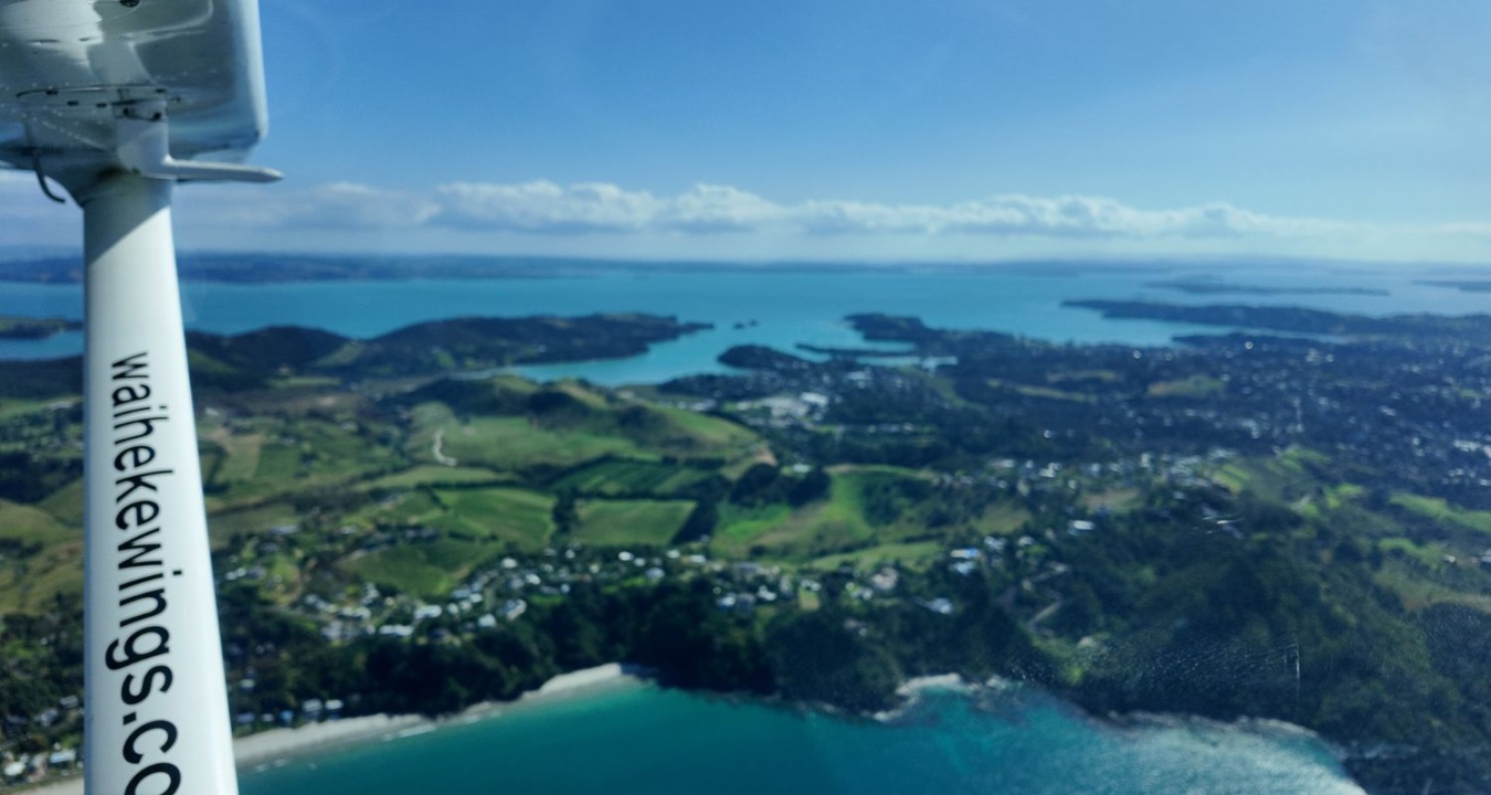 Scenic flight over Hauraki Gulf