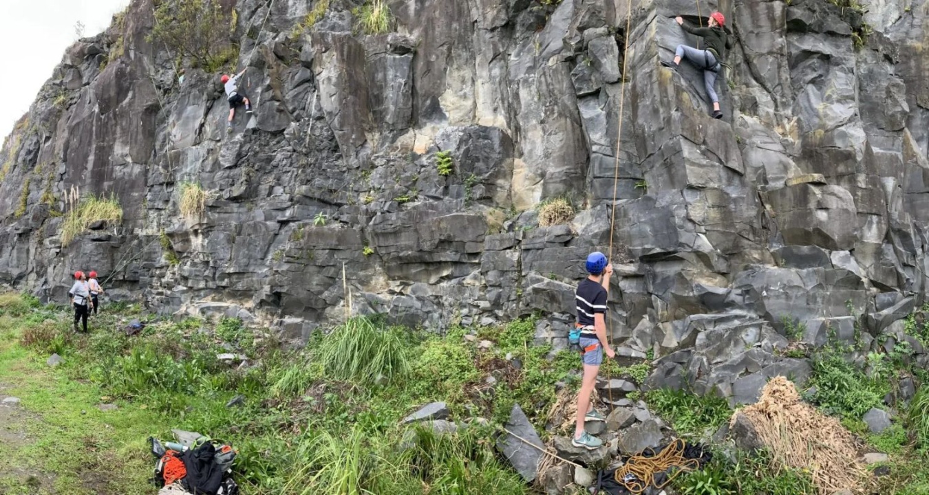 Rock Climbing on a Mountain