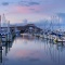 Sunset view of Westhaven Marina